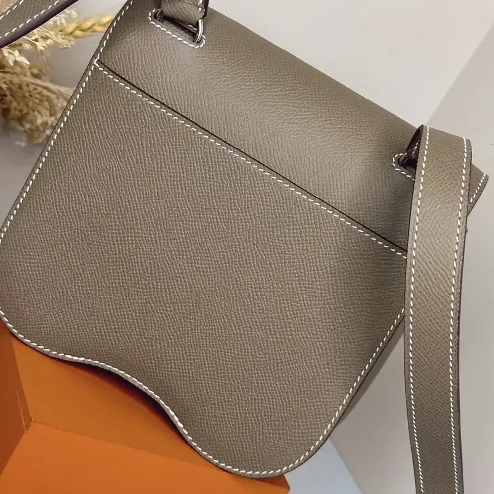 Hermes Della Cavalleria Mini Bag Epsom Leather for Women in Grey/Silver Hermes Della Cavalleria Mini Bag Epsom Leather for Women in Grey/Silver