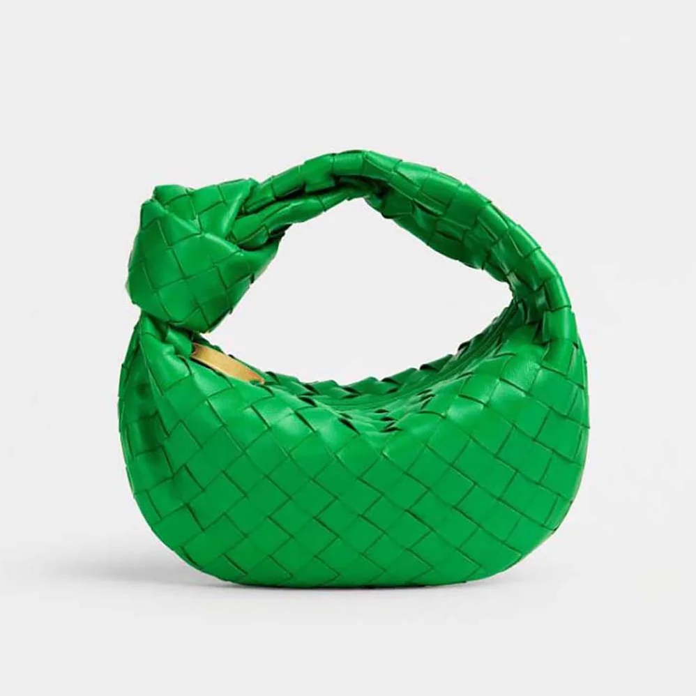 Bottega Veneta Mini Jodie in Lambskin Leather for Women in Green Bottega Veneta Mini Jodie in Lambskin Leather for Women in Green