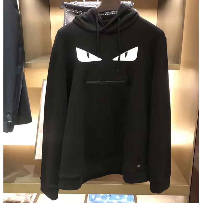 Fendi Black Cotton Sweatshirt for Men Fendi Black Cotton Sweatshirt for Men