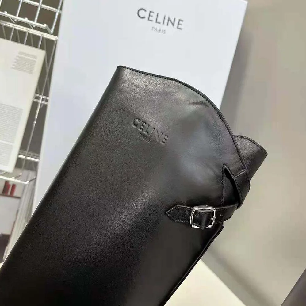 Celine Bulky Buckled High Boot in Calfskin for Women Celine Bulky Buckled High Boot in Calfskin for Women