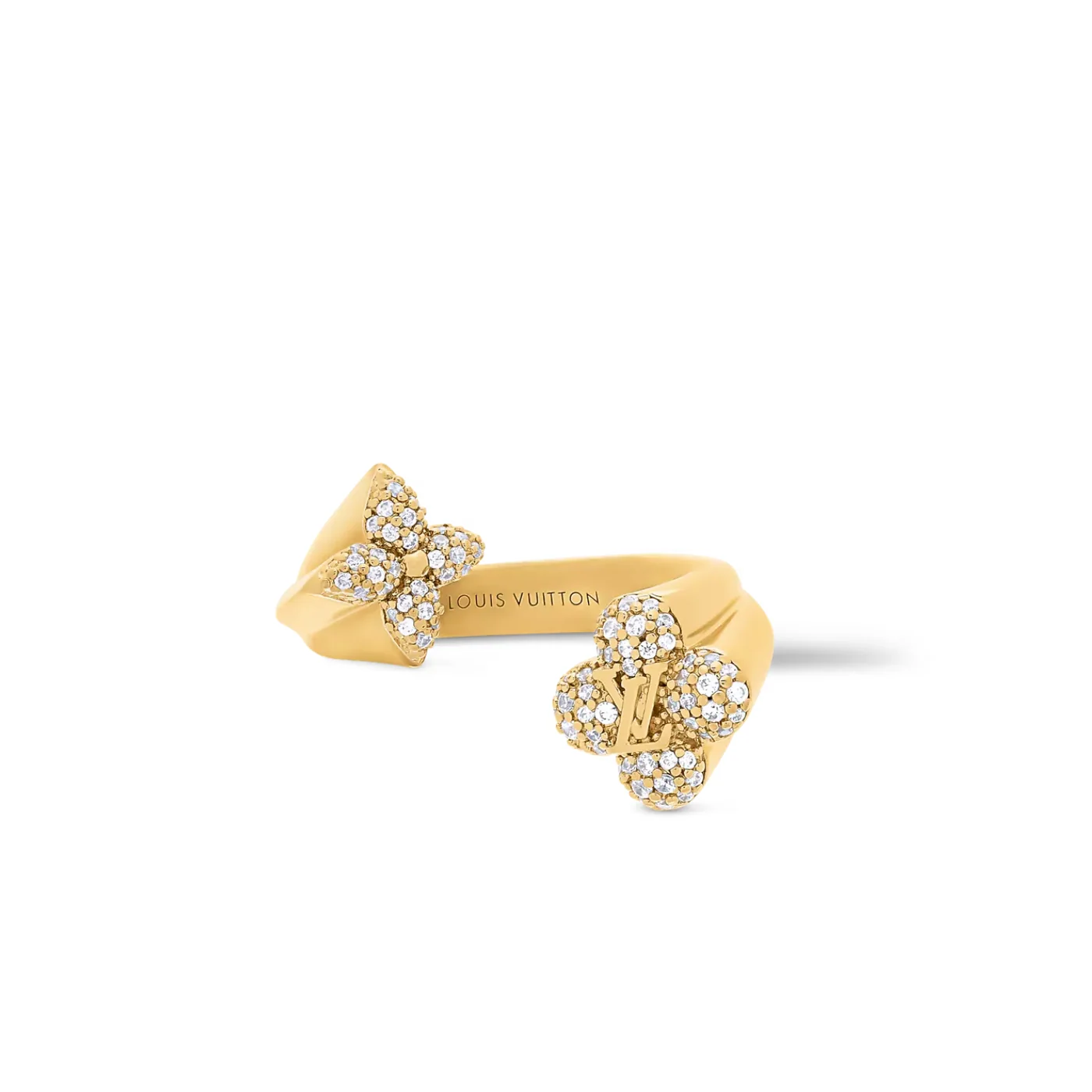 Louis Vuitton LV Flower Comet Ring Gold Hardware