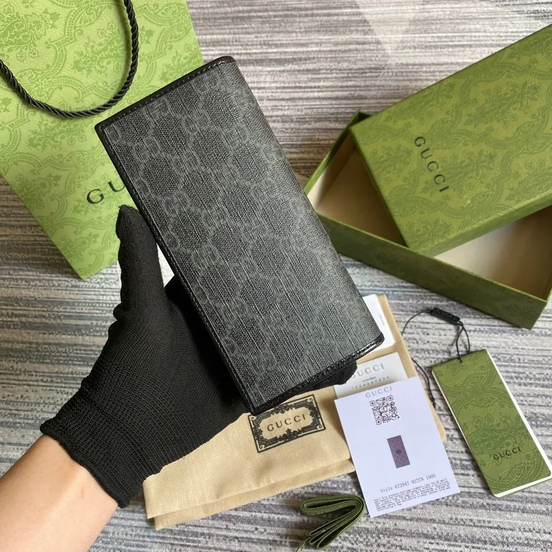 Gucci Marmont Long ID Wallet With Interlocking G Brown /