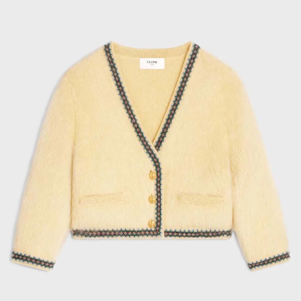 Celine Cardigan Jacket in Mohair for Women Celine Cardigan Jacket in Mohair for Women