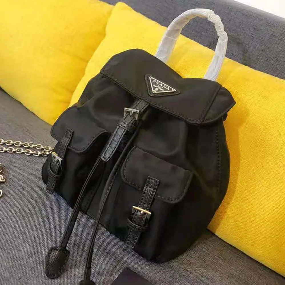 Prada Nylon Mini Backpack for Women in Black Prada Nylon Mini Backpack for Women in Black