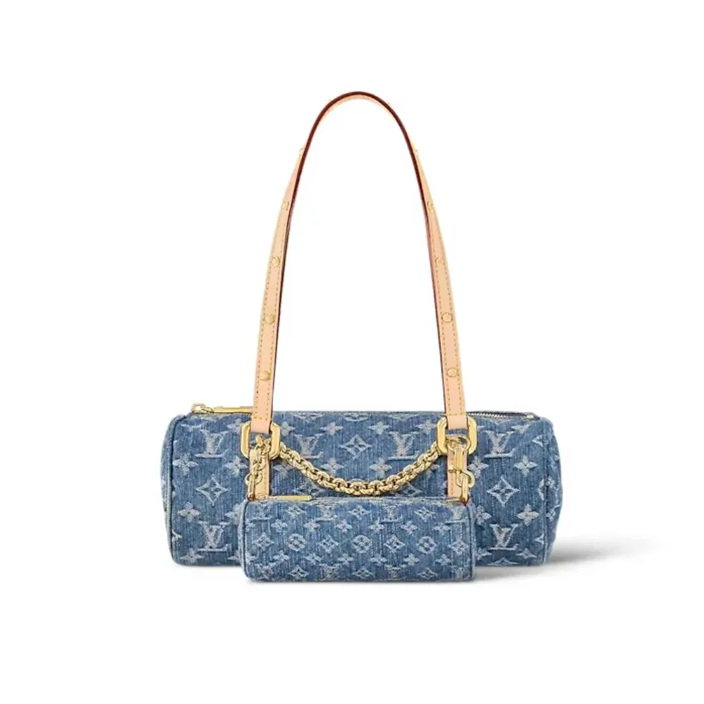 Louis Vuitton Papillon Blue Denim - 10.6 Inches / Louis Vuitton Papillon Blue Denim - 10.6 Inches /