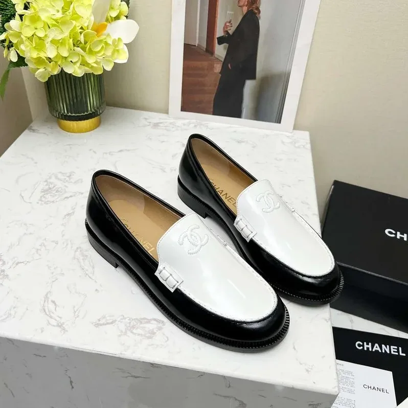 Chanel Moccasins Loafers White