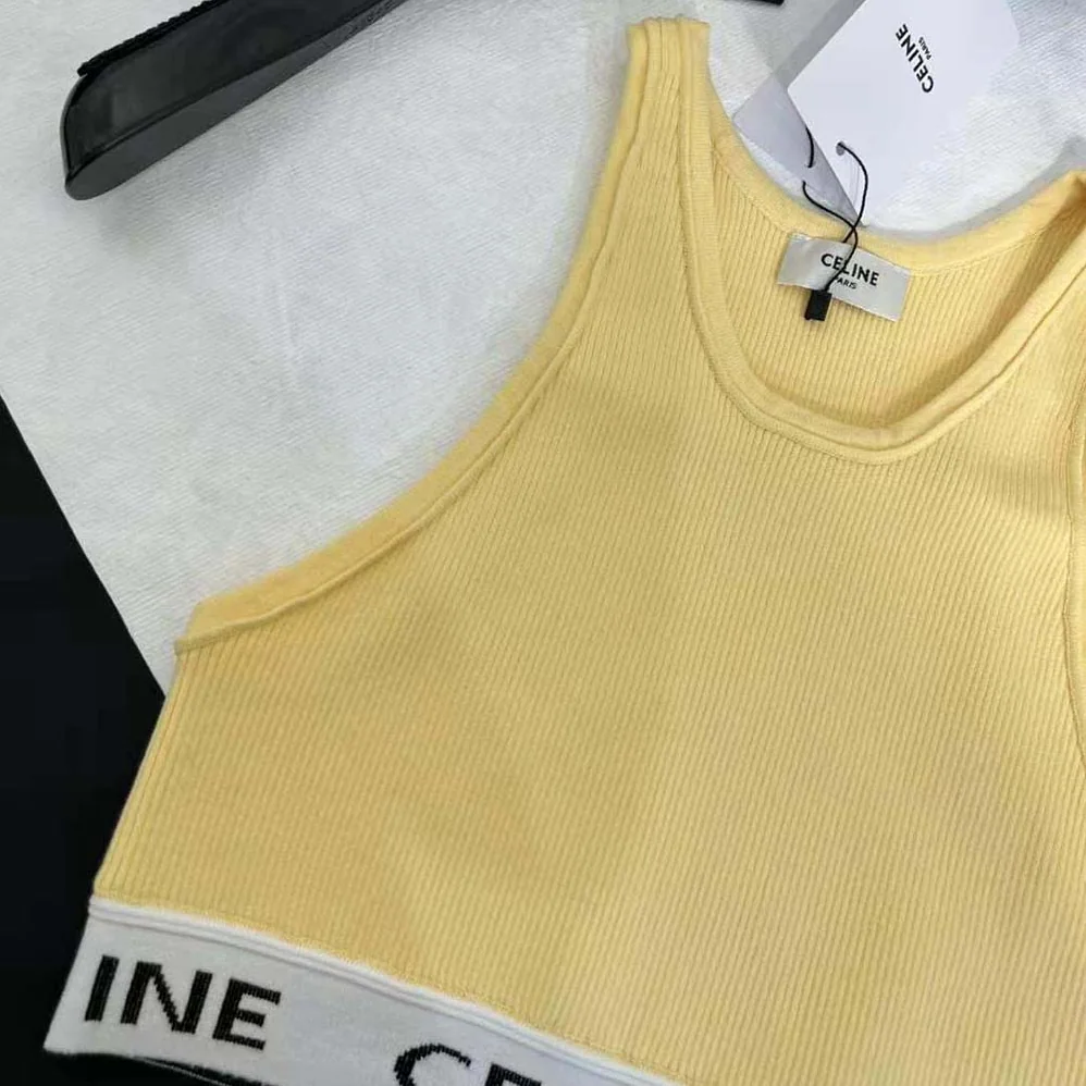 Celine Mesh Sports Bra for Women in Yellow Celine Mesh Sports Bra for Women in Yellow