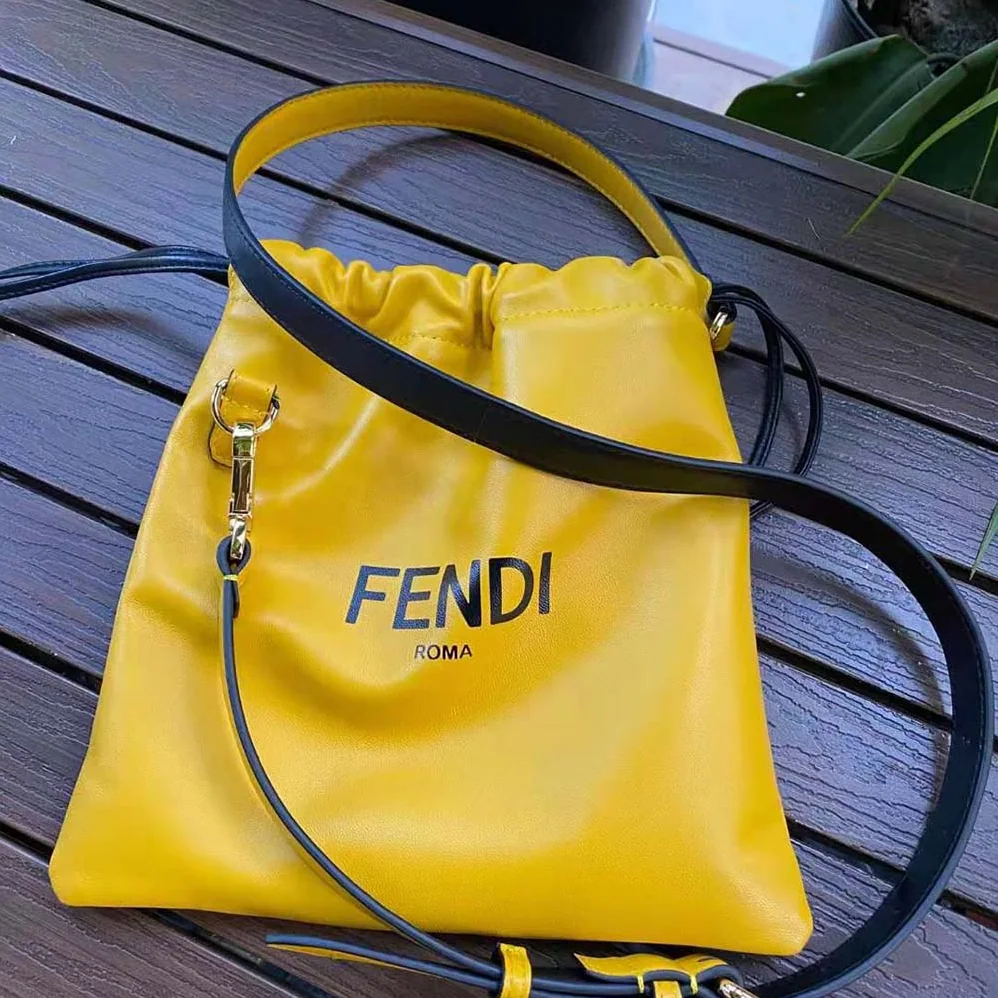 Fendi Fendi Pack Small Pouch Nappa Leather Bag for Men in Yellow