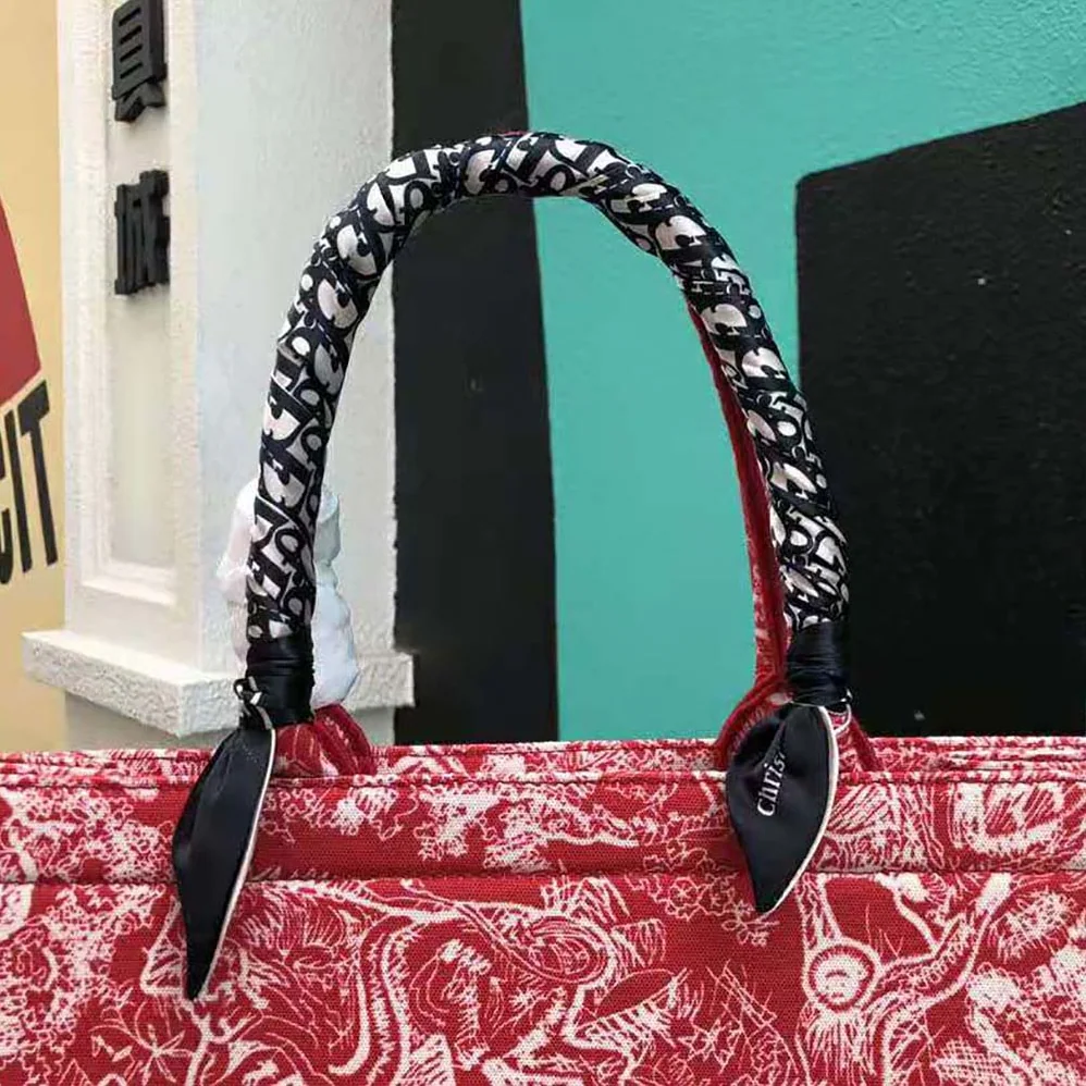 Dior Small Dior Book Tote Raspberry Toile de Jouy Reverse Embroidery for Women