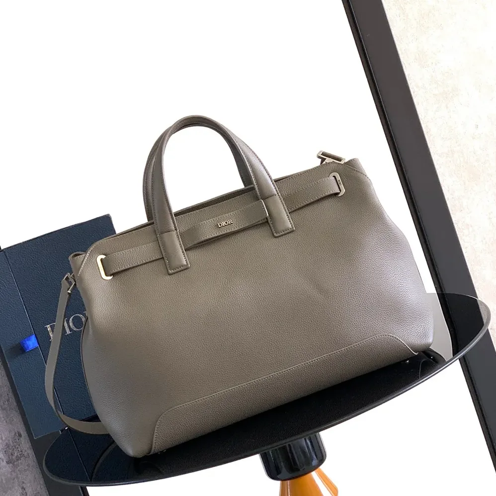 Dior Medium Dior Normandie Tote Bag Gray Dior Icons Calfskin for Men Dior Medium Dior Normandie Tote Bag Gray Dior Icons Calfskin for Men
