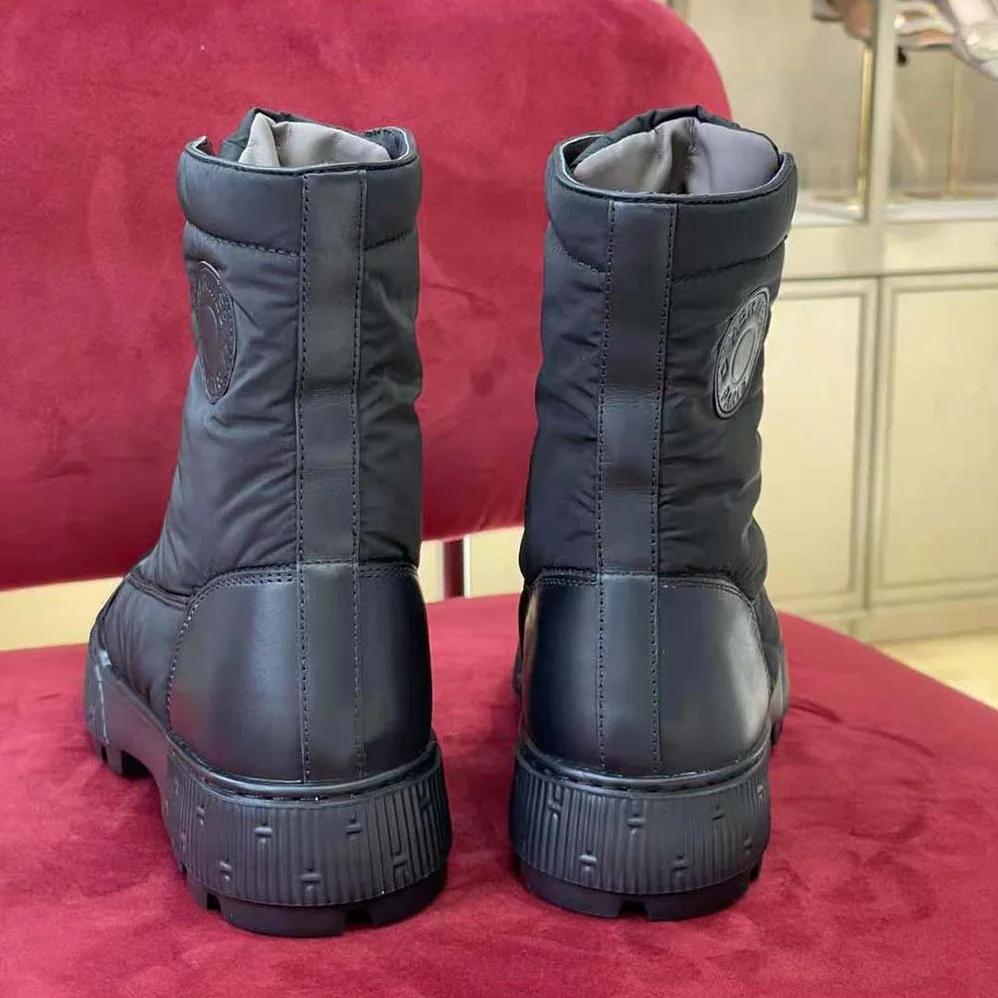 Hermes Fresh Ankle Boot in Quilted Parachute Fabric and Calfskin with Rubber Sole for Women Hermes Fresh Ankle Boot in Quilted Parachute Fabric and Calfskin with Rubber Sole for Women