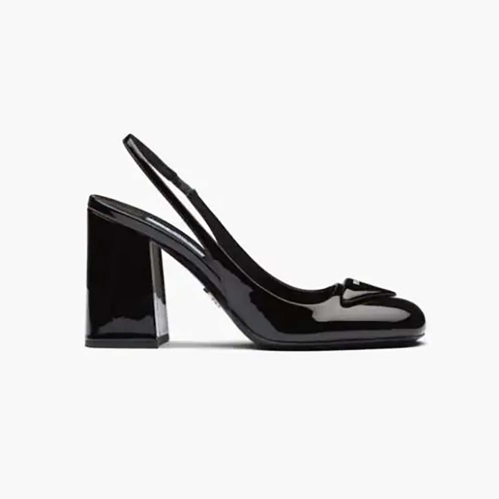 Prada Patent Leather Sling-Back Pumps for Women in Black