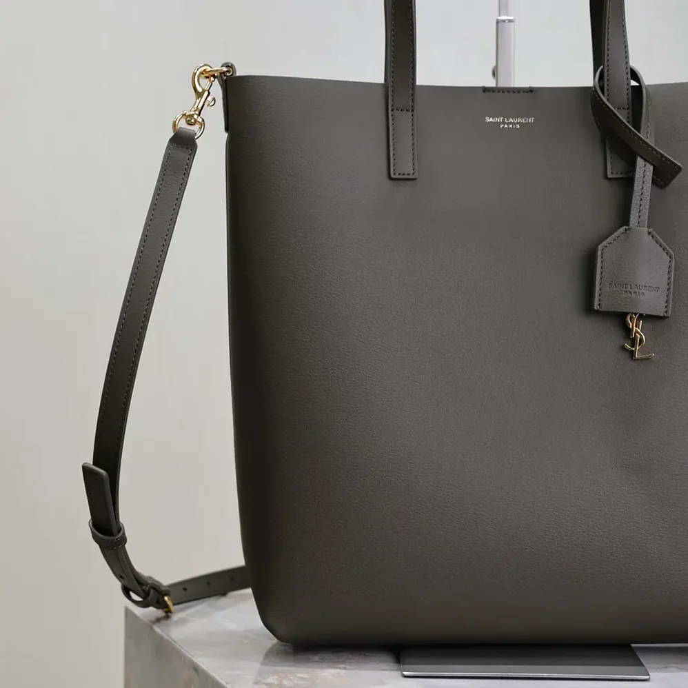 Saint Laurent YSL Shopping Saint Laurent Toy in Leather for Women in Gray Saint Laurent YSL Shopping Saint Laurent Toy in Leather for Women in Gray