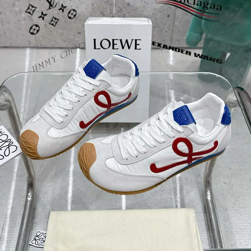 Loewe Ballet Runner 2.0 in Nylon and Calfskin for Unisex in Red Loewe Ballet Runner 2.0 in Nylon and Calfskin for Unisex in Red