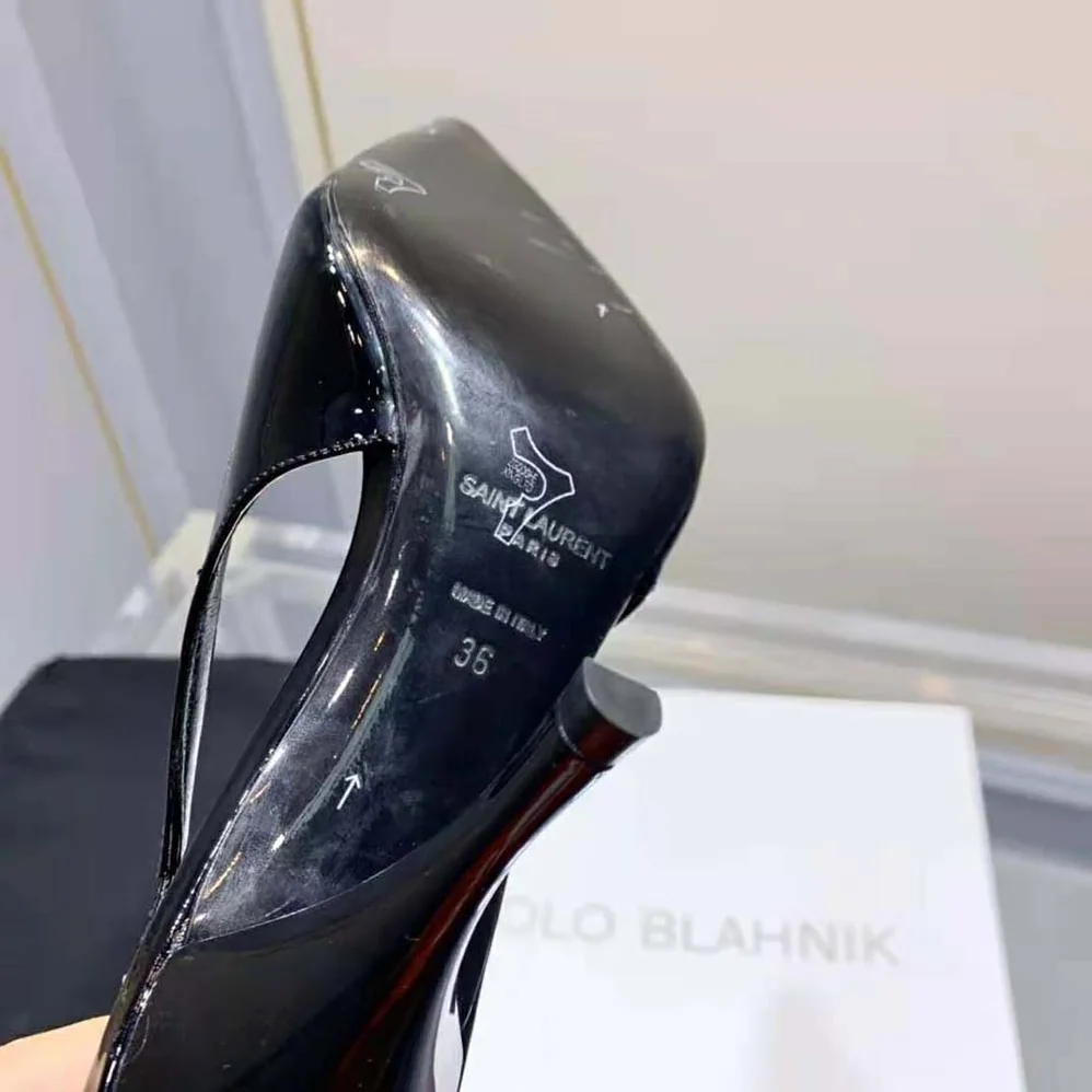 Saint Laurent YSL Viper Slingback Pumps in Patent Leather for Women