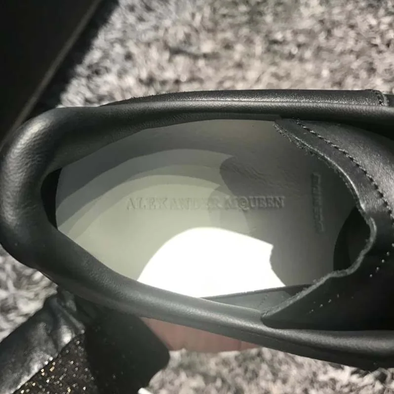 Alexander Mcqueen Oversized Sneaker with Black Matte Calf Leather for Unisex Alexander Mcqueen Oversized Sneaker with Black Matte Calf Leather for Unisex