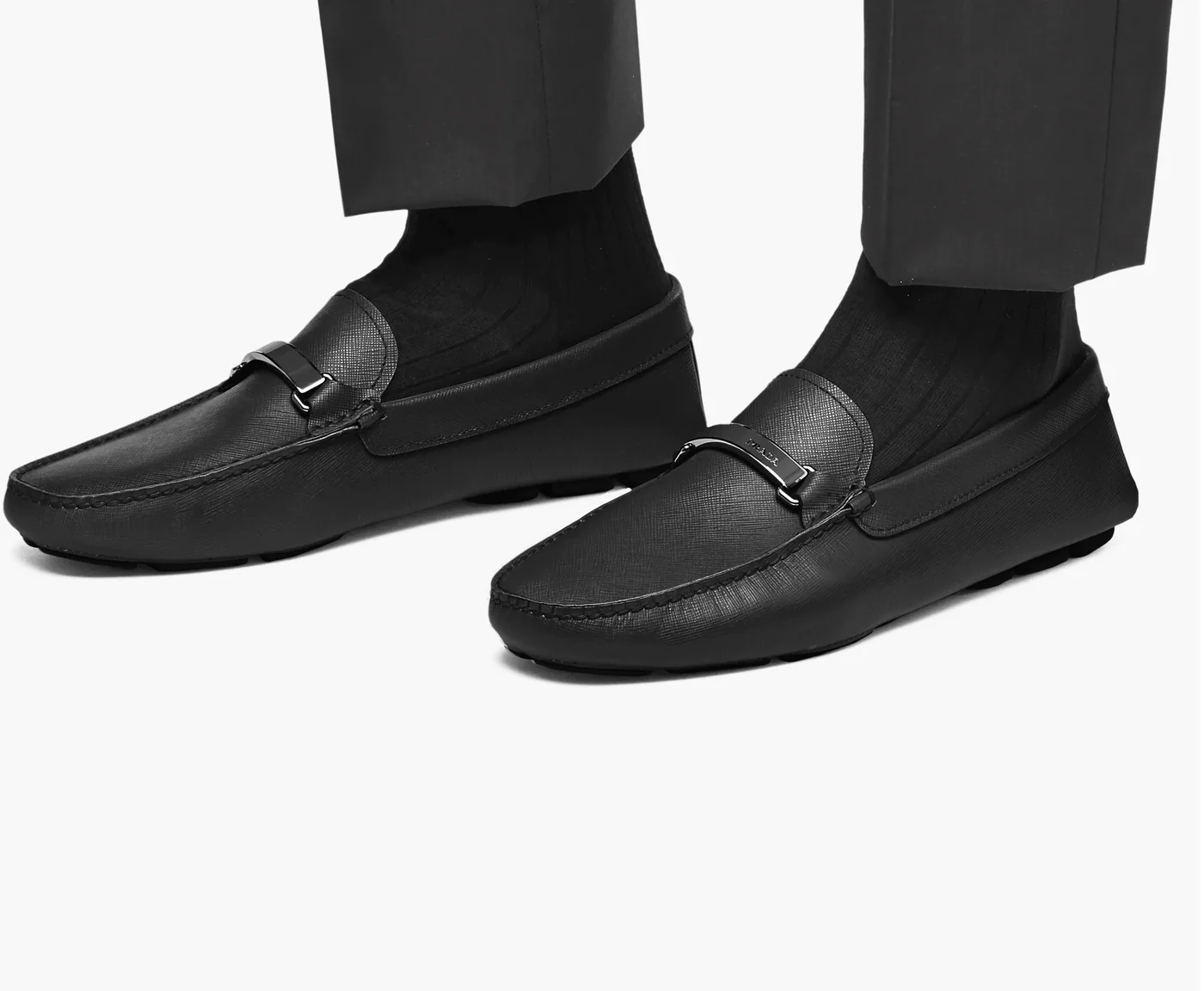 Saffiano Leather Loafers