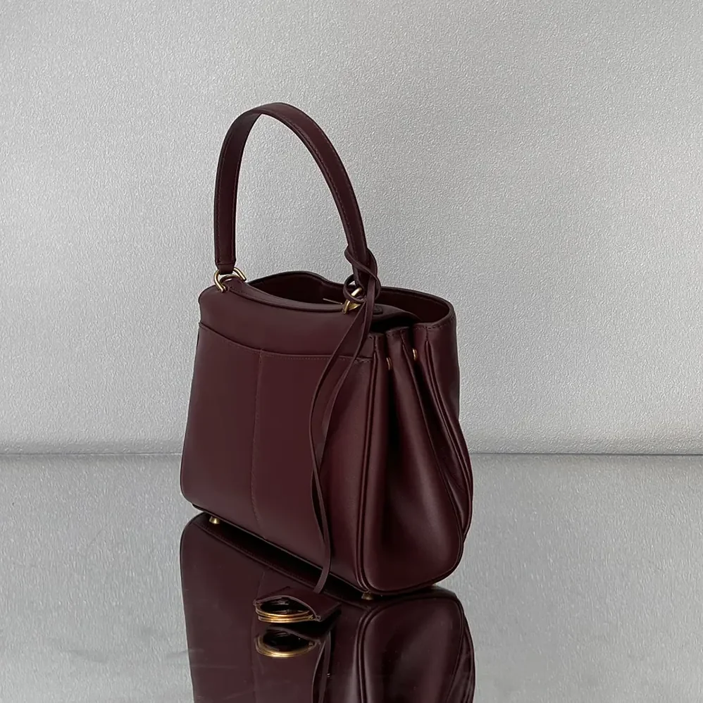 Balenciaga Rodeo Handbag Small In Dark Burgundy Smooth Calfskin Aged for Women in Gold Hardware Balenciaga Rodeo Handbag Small In Dark Burgundy Smooth Calfskin Aged for Women in Gold Hardware