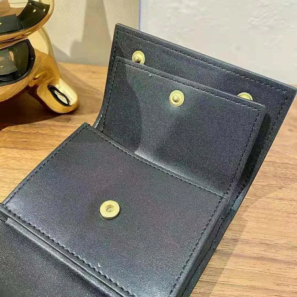 Celine Small Trifold Wallet in Grained Calfskin for Women in Black