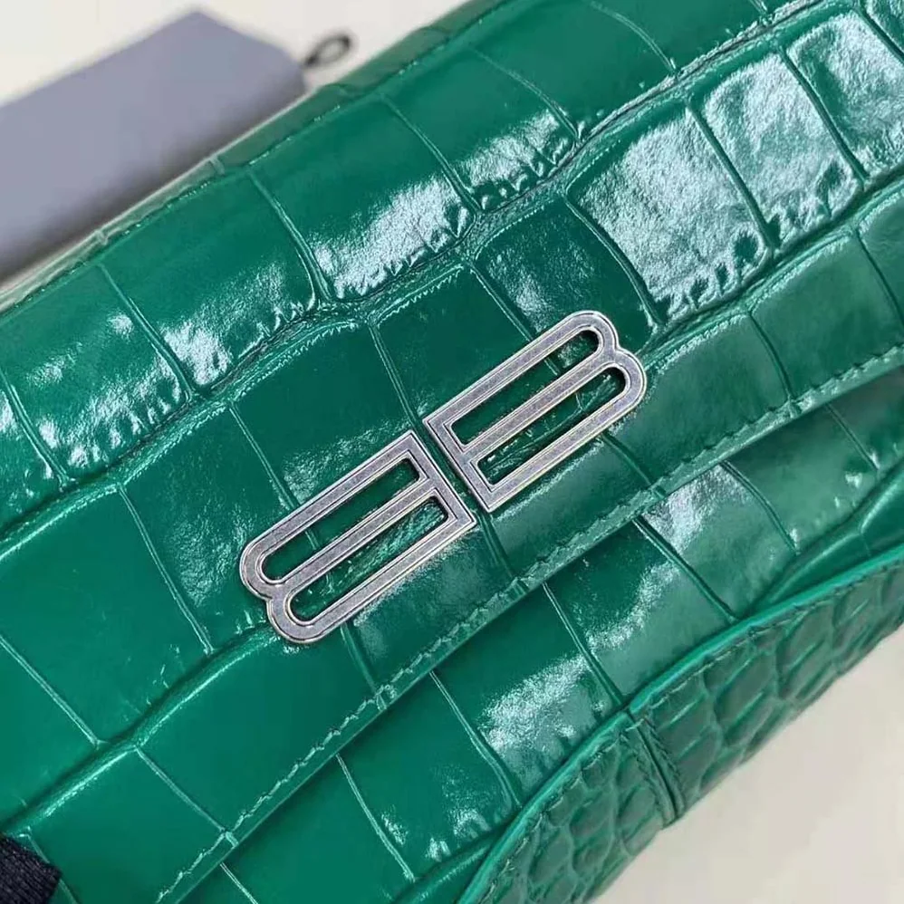 Balenciaga XX Small Flap Bag Crocodile Embossed in Green for Women Balenciaga XX Small Flap Bag Crocodile Embossed in Green for Women