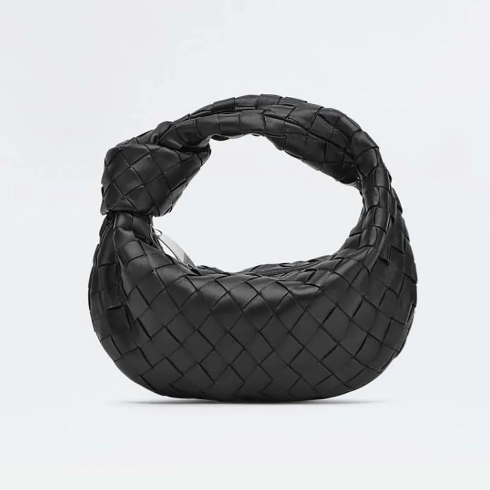 Bottega Veneta Mini Jodie in Lambskin Leather for Women in Black Bottega Veneta Mini Jodie in Lambskin Leather for Women in Black