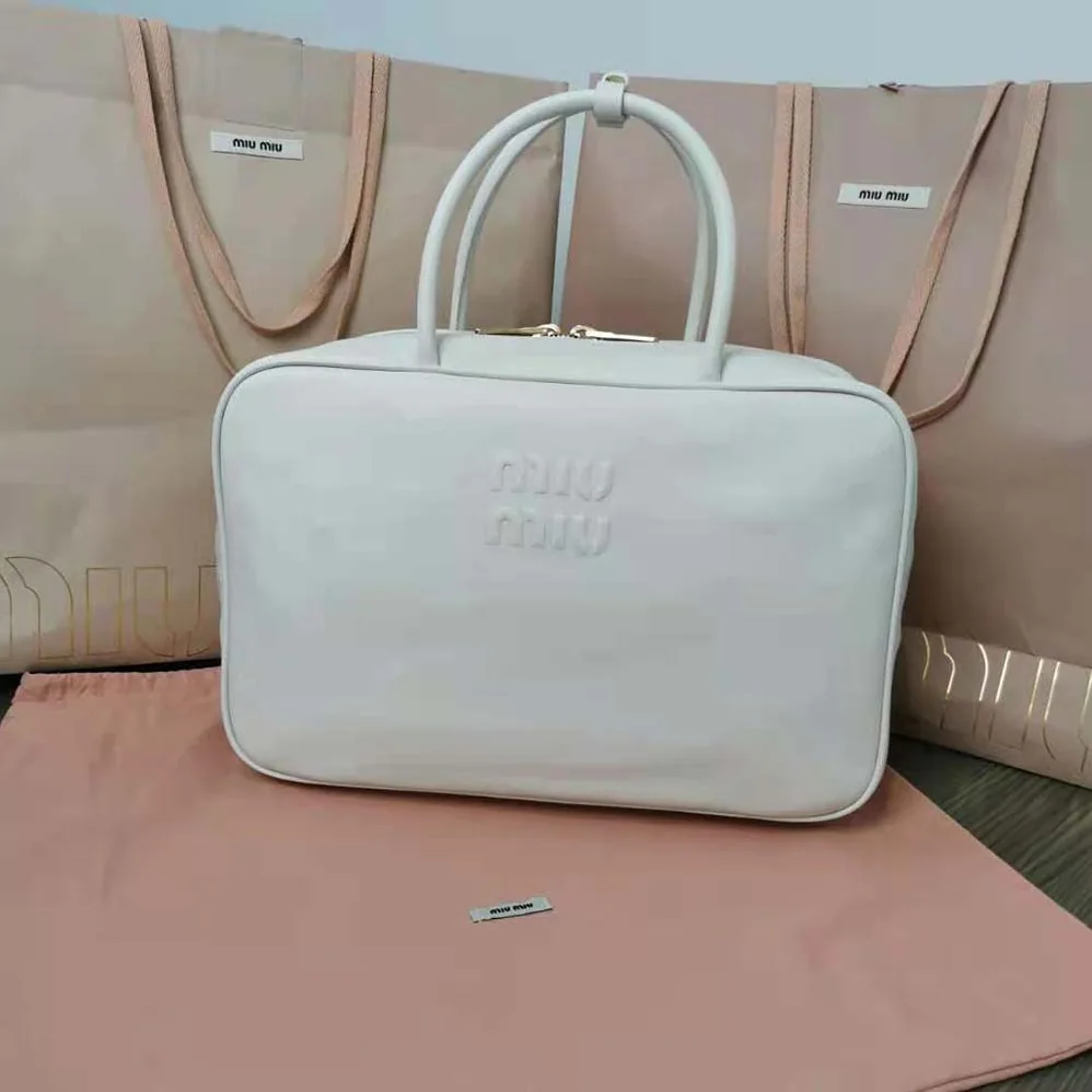 Miu Miu Leather Top-Handle Bag for Women in White