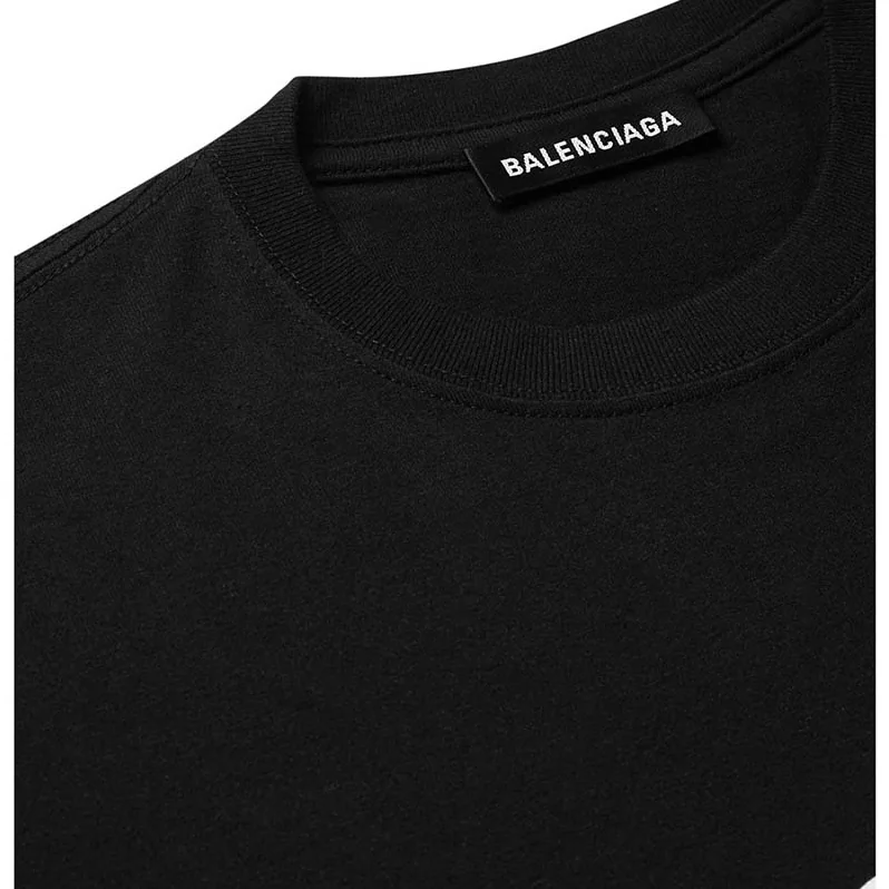 Balenciaga Oversized BB T-Shirt in Printed Light Jersey for Men in Black