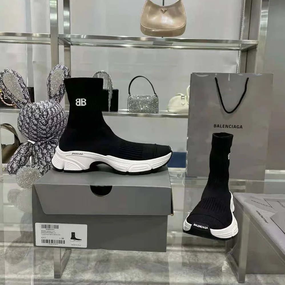 Balenciaga Speed 3.0 Sneaker in Black Recycled Knit for Women Balenciaga Speed 3.0 Sneaker in Black Recycled Knit for Women