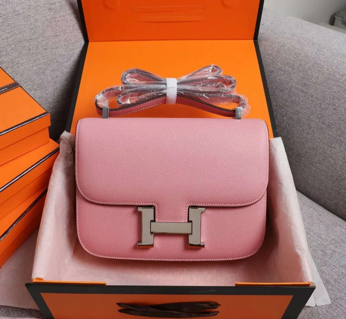 Hermes Constance Handbag Pink /
