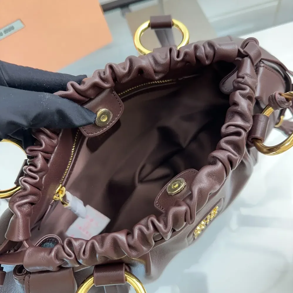 Miu Miu Joie Nappa Leather Bag for Women in Bordeaux