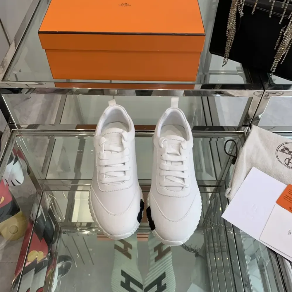 Hermes Bouncing Sneaker-White/Brown H241202Z for Unisex Hermes Bouncing Sneaker-White/Brown H241202Z for Unisex
