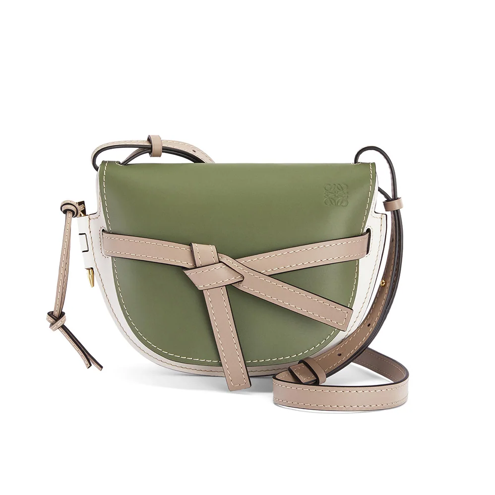 Loewe Small Gate Bag in Soft Calfskin for Women in Green