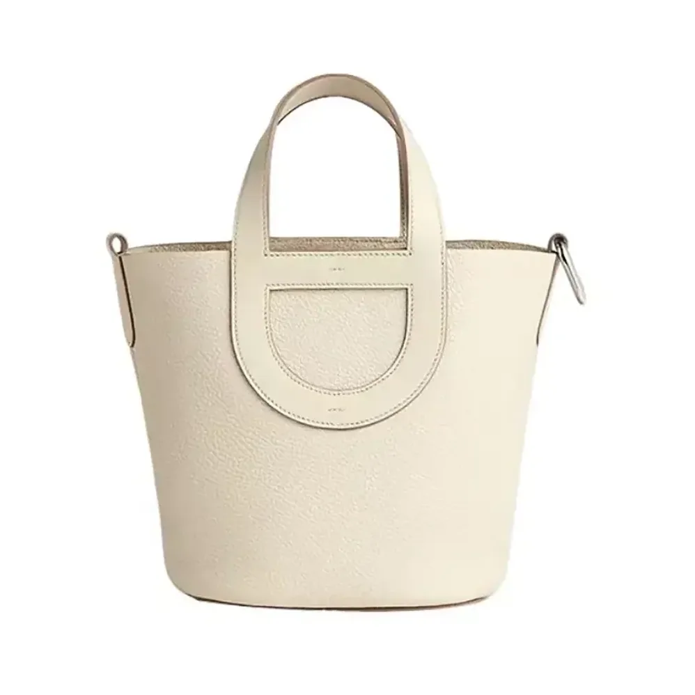 Hermes In the Loop 18 Handbag Clemence Leather for Women in White/Silver