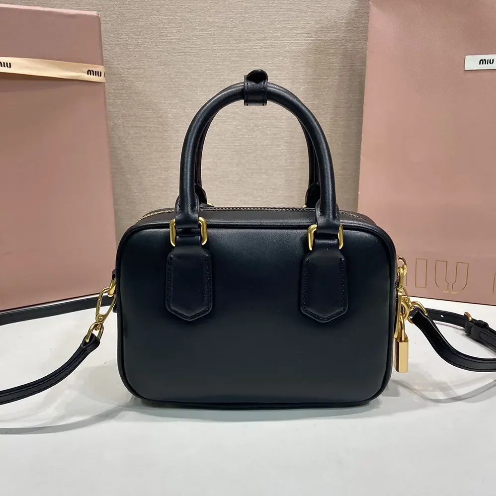 Miu Miu Arcadie Leather Bag for Women in Black
