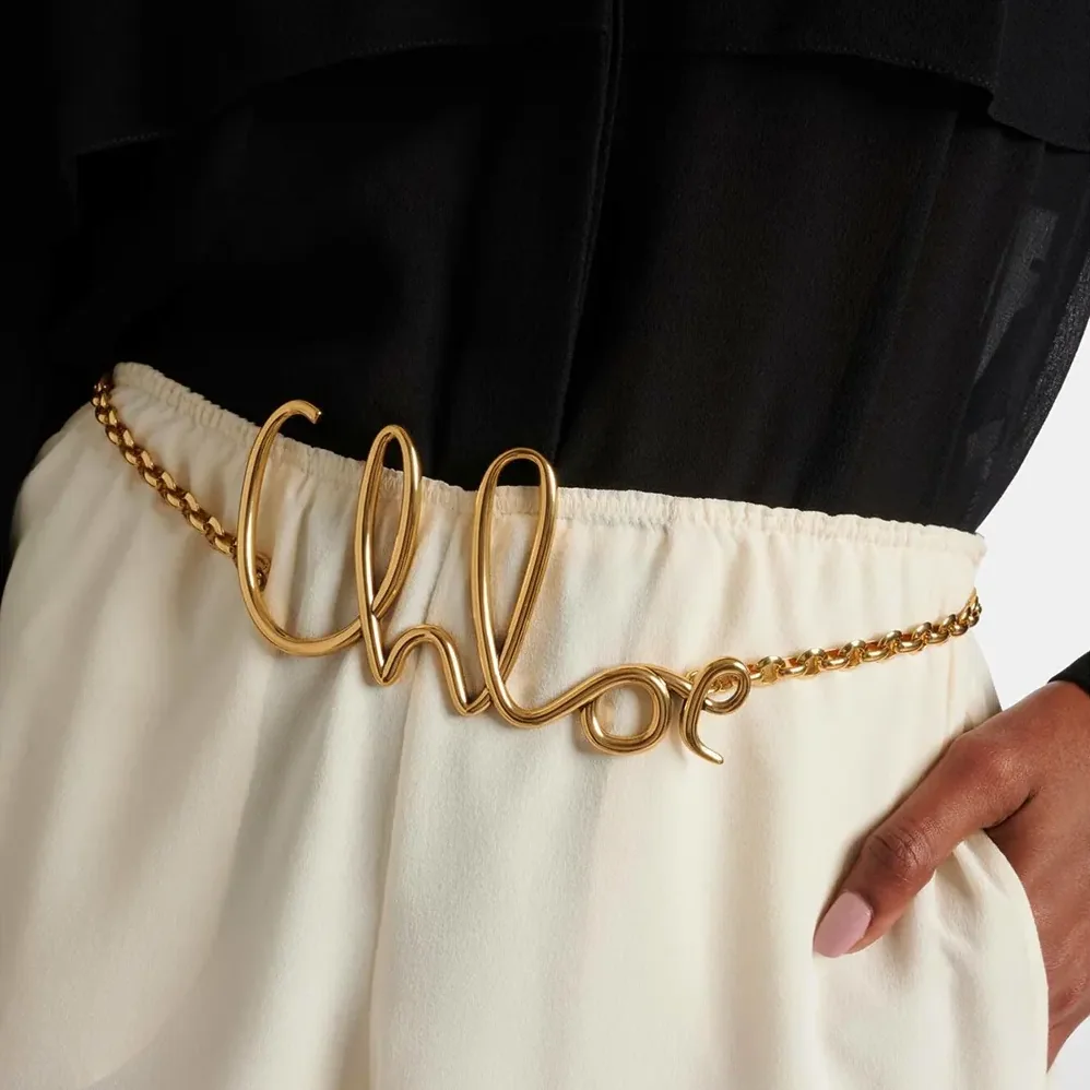 Chloe Iconic Chain Small Belt for Women in Gold Chloe Iconic Chain Small Belt for Women in Gold