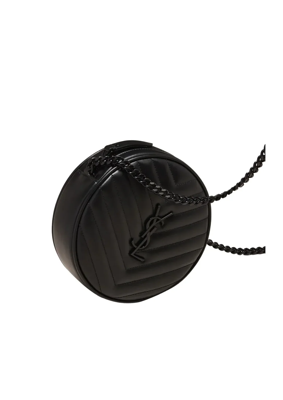 Saint Laurent Vinyle Round Camera Crossbody Bag Black / NMS21_V4HJ4