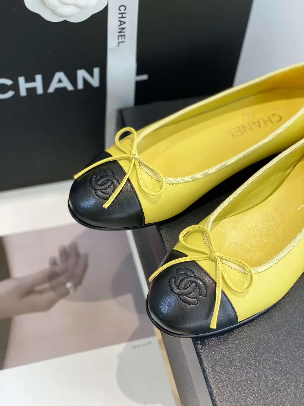 Chanel Ballet Flats Yellow Chanel Ballet Flats Yellow