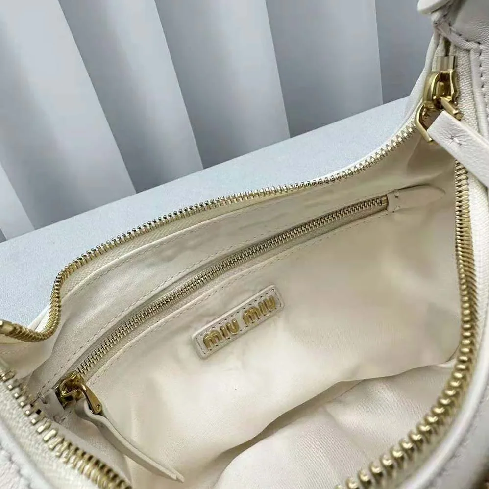 Miu Miu Nappa Leather Pocket Bag for Women in White