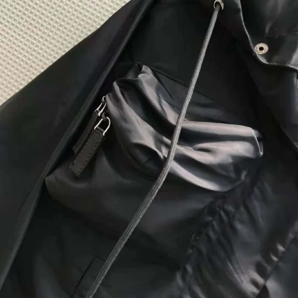 Prada Re-Nylon Gabardine Hooded Blouson Jacket for Women in Black Prada Re-Nylon Gabardine Hooded Blouson Jacket for Women in Black
