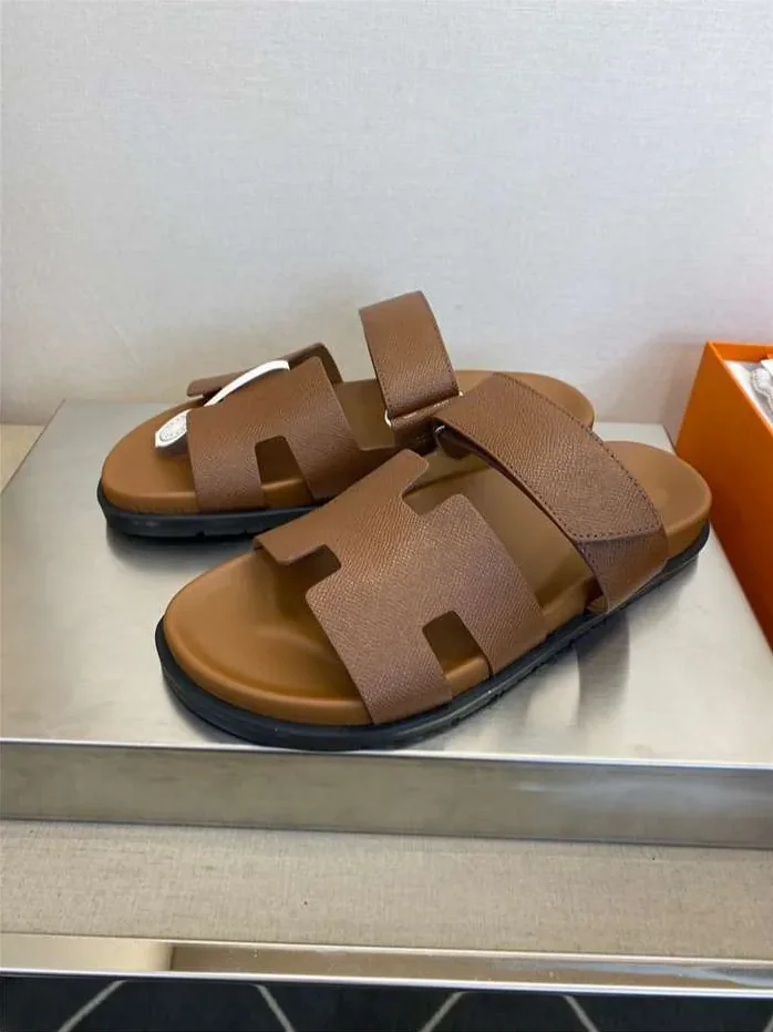 Hermes Chypre Sandal Dark Brown Hermes Chypre Sandal Dark Brown