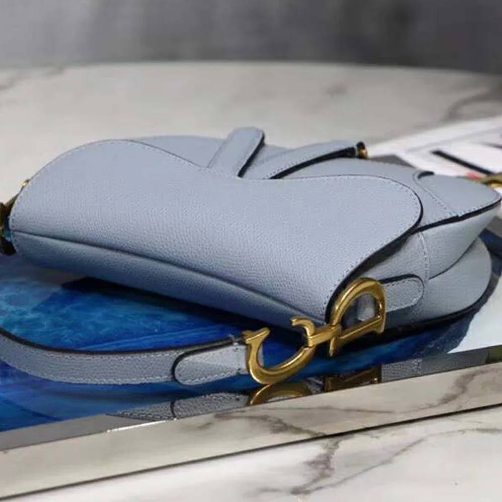 Dior Mini Saddle Bag in Calfskin for Women in Blue Dior Mini Saddle Bag in Calfskin for Women in Blue