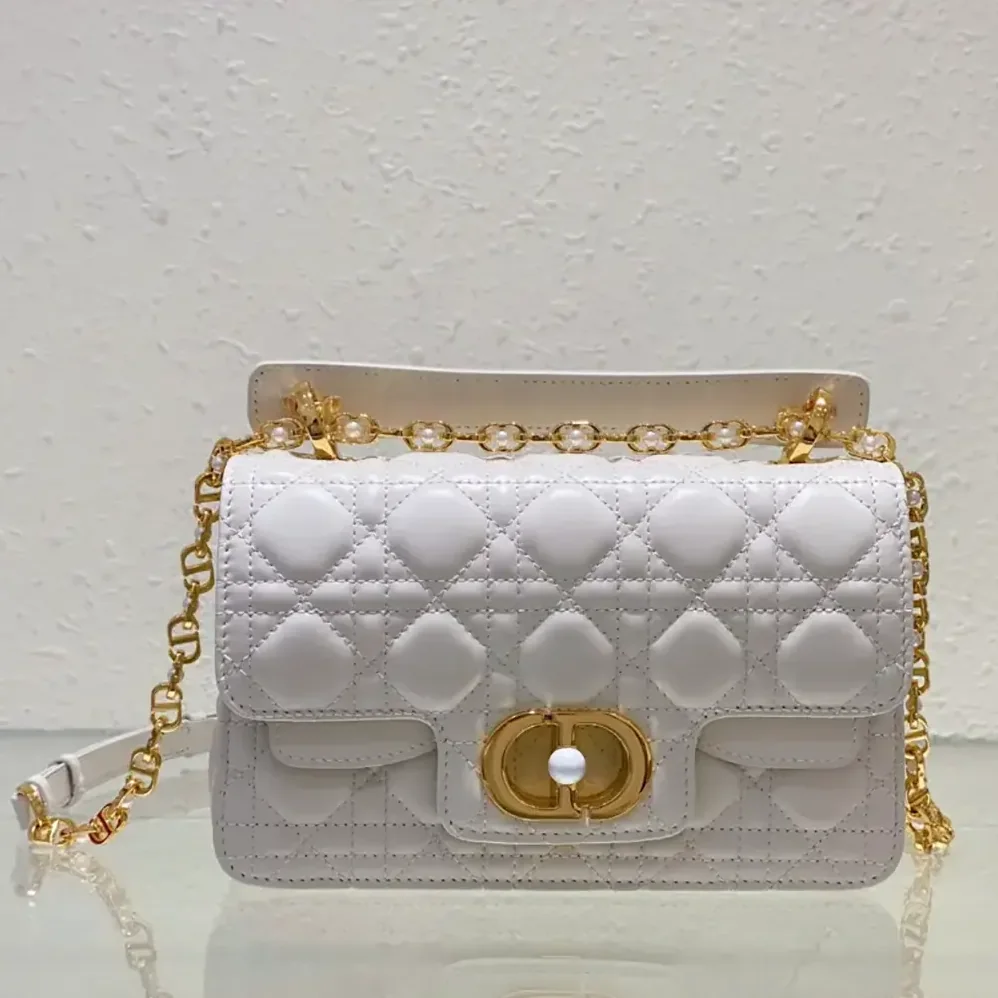 Dior Small Dior Jolie Top Handle Bag Latte Cannage Calfskin for Women