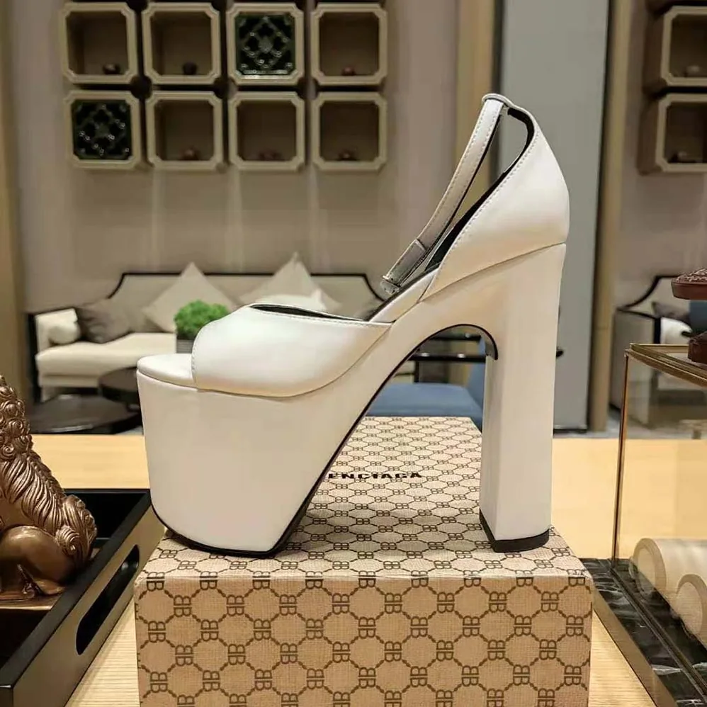 Balenciaga Camden 160mm Sandal in Optic White for Women
