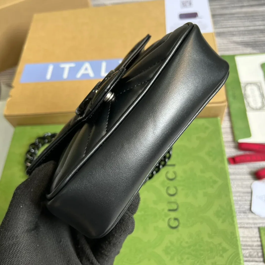 Gucci Marmont Super Mini Bag Black Gucci Marmont Super Mini Bag Black