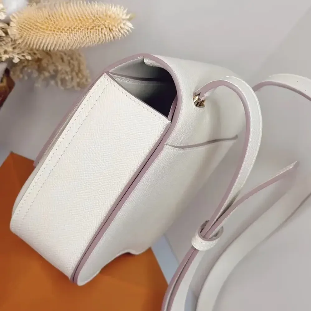 Hermes Della Cavalleria Mini Bag Epsom Leather for Women in White/Gold Hermes Della Cavalleria Mini Bag Epsom Leather for Women in White/Gold