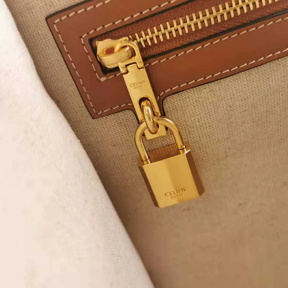Celine Horizontal Cabas in Textile with Triomphe Embroidery for Women in Brown Celine Horizontal Cabas in Textile with Triomphe Embroidery for Women in Brown