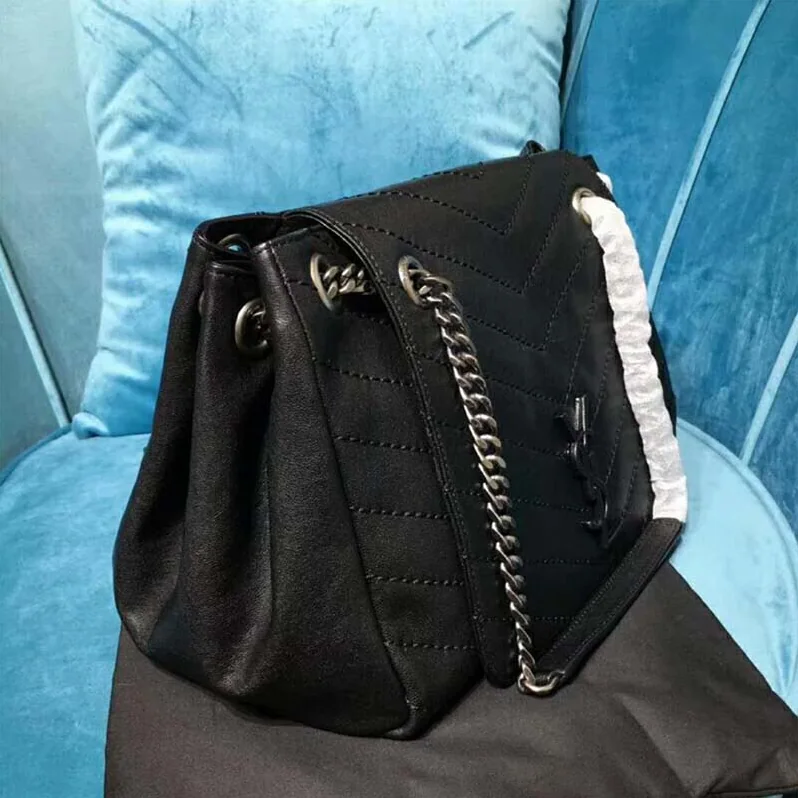 Saint Laurent YSL Medium Nolita Bag Vintage Leather for Women in Black Saint Laurent YSL Medium Nolita Bag Vintage Leather for Women in Black