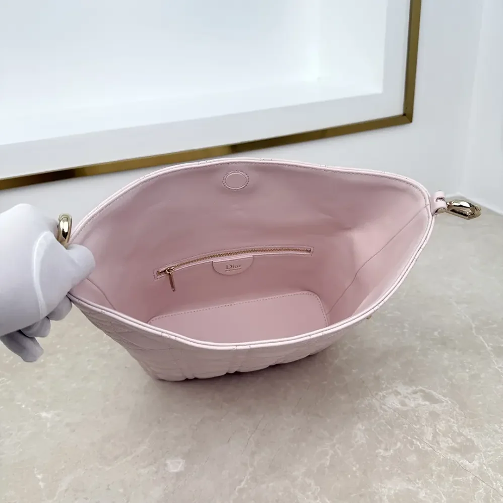 Dior Small Dior Toujours Hobo Bag Ballet Pink Cannage Lambskin for Women Dior Small Dior Toujours Hobo Bag Ballet Pink Cannage Lambskin for Women