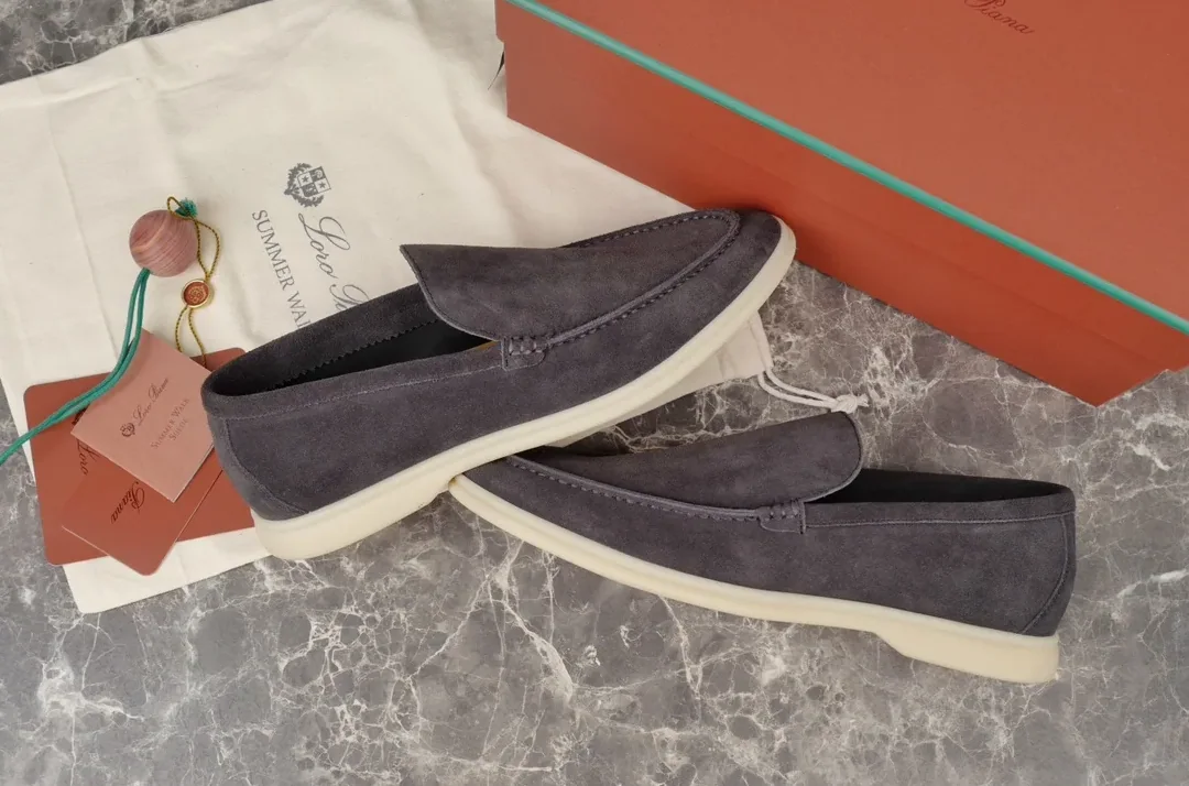 Loro Piana Summer Walk Loafers Caviar FAE8124_MB97