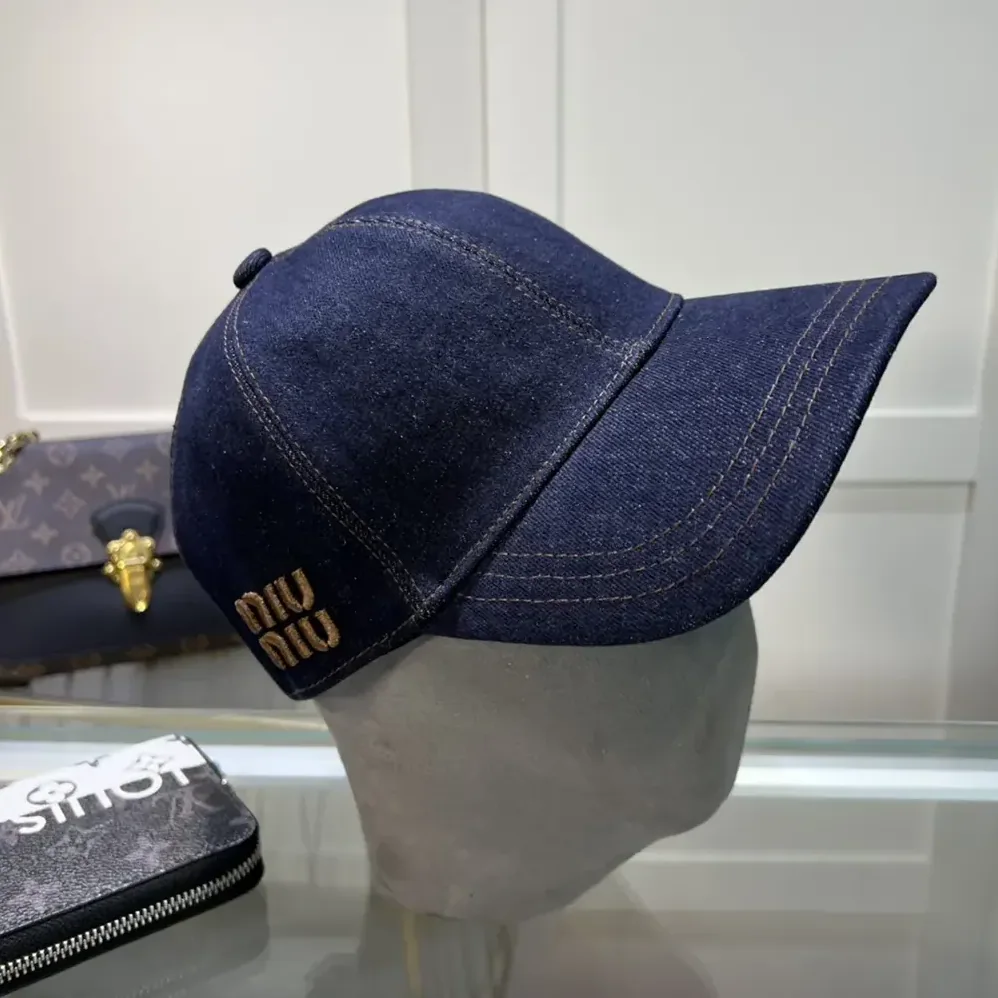 Miu Miu Denim Baseball Cap 5HC274_AJ6_F0QV1 for Women Miu Miu Denim Baseball Cap 5HC274_AJ6_F0QV1 for Women